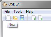 Open Source DEA / OSDEA - GUI Clicking on new