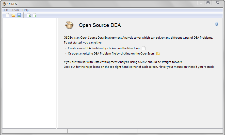 Open Source DEA / OSDEA - Opening